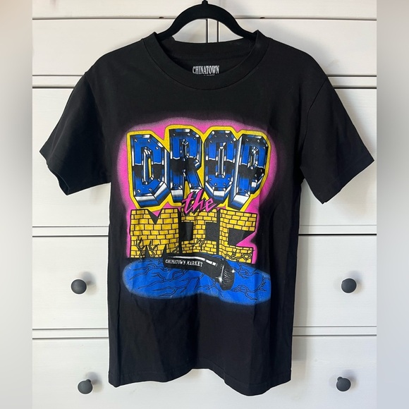 Chinatown Market Drop the Mic Gray T Shirt - Picture 1 of 3